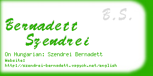 bernadett szendrei business card